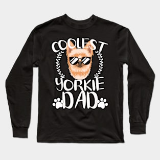 Glasses Coolest Yorkie Dog Dad Long Sleeve T-Shirt